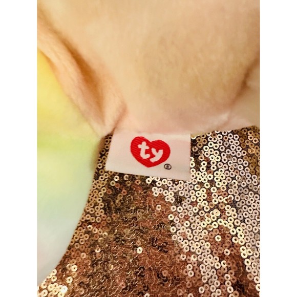 VtgTY Pillow Pals "Sherbert" Tie Dye Bear  Rainbow 1998 Plush Stuffed Animal  P3 - Picture 5 of 8